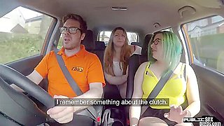 Chubby Driving student 18+ Public Fucked By Tutor Outdoor In Car