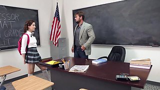 Kinky professors Justin and Kasey teach sexy lessons in mini skirts