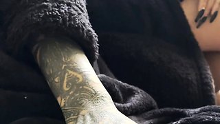 Cumshot wanting amateur MILF wanks cock in POV video