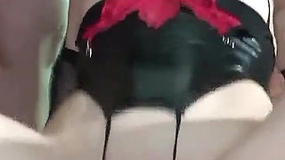 Skinny teen Lisa at a bukkake party in Berlin for the first time