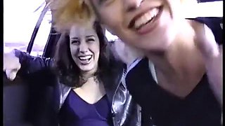 An amazing double blowjob in the car: Big Tits, Masturbation  Big Boobs Porn