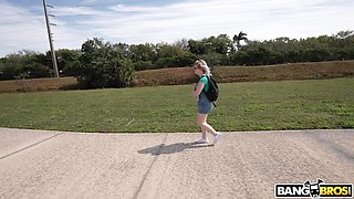 Nerdy Blonde Takes Big Dick