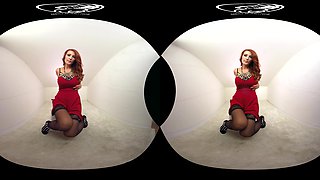 327 - Isabella Lui - Amateur Redhead Striptease And Solo Masturbation Vr