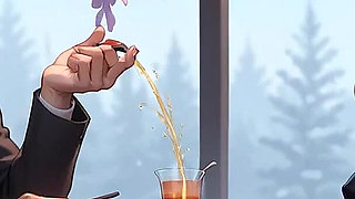 Bound Delight Triple Strap-on Milk Squirting Whore XXX!