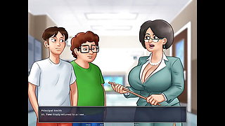 Summertime Saga: naughty principal with big tits ep. 2