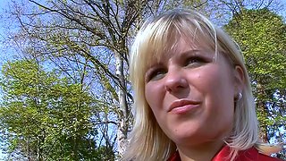 Blonde German Milf Persuaded Next Door To Masturbate