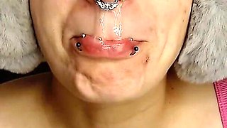 Sick Girl Makes a Snotty Mess All Over Her Face