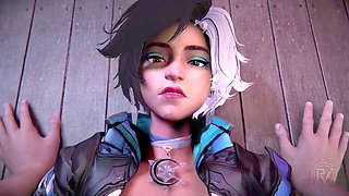 Uncensored anime porn with a perfect body and some passionate smooching