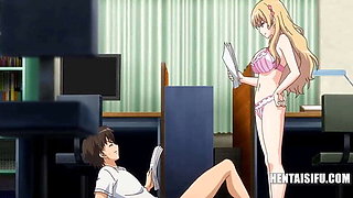 Female Staff at Adult Animation Studio in Japan Sexually Dominate Lone Male Intern