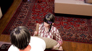 AI Shoujo Japanese beauty Akira in realistic 3D animated sex with multiple orgasms UNCENSORED