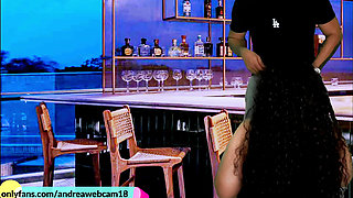 At Night At The Bar Having Sex With The Waitress Because There's No One Dancing Anymore!!!