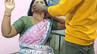 Real Homemade Visiting Son in Law Hardcore Session with Beautiful Hot Desi Mother in Law