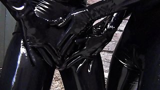 Fetish girls in latex using bdsm vibrators