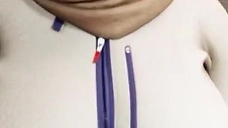 Sexy Hijab Muslim Girl with Big Boobs Anal Fucked Hard