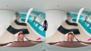 Crazy Holly Molly seduces stranger at luxury motel pool - teenmegaworld