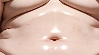 Very Obese Woman Solo Masturbation - Dripping Hairy Pussy on Bed
