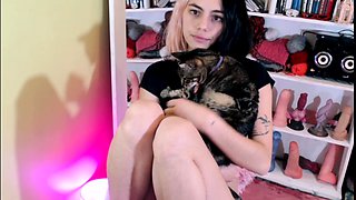 Beautiful Sonya having a horny solo toy masturbation