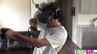Stepbrother Caught Kyler Quinn Playing VR Game, Ended Up Fucking Her Hard
