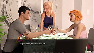 Animated fantasy with playful cartoon sex and big-busted MILFs