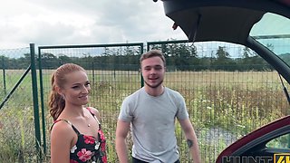 Hot czech couple Lucianna Lucci and Steve Q making love in car