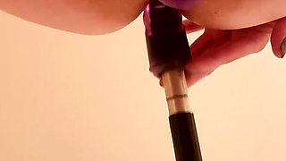 First Time Anal with Sex Machine!