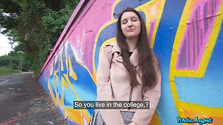 Public agent - college art schoolgirl with Natural Tits dares to have porno outside for first time