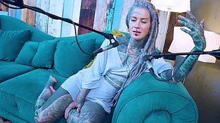 I converse about N - Needed - ASMR podcast SFW conversing punk bony nymph dreadlocks tat model tattooed damsel