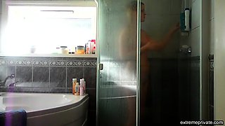peeking at my beautiful sister taking a shower