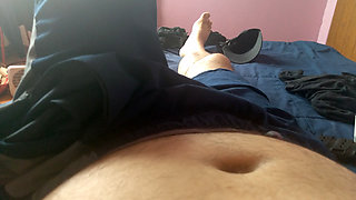 Big macho shares his tremendous cock with the viewer