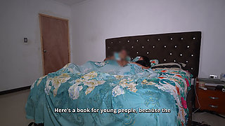 Stepmom's Secret Creampie Comfort in Bed Beside Hubby