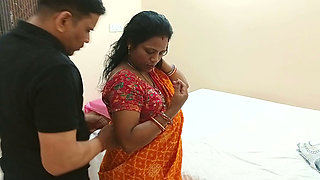 Beautiful Indian Bhabhi Hardcore Sex with Brother in Law at Home in Sexy Saree