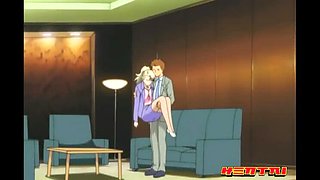 Horny Blonde Boss in Lingerie Gets Creampie After Work - Uncensored Hentai