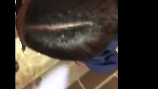 Public Blowjob on Black Tits