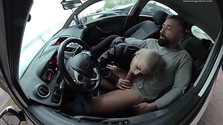 Rainy Day Jordan And Mugur - Nesty Gets Fucked Outdoor In A Car On A