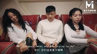 Asian MILF Threesome on Bus - Big Tits and Big Ass Public Sex with Song Nan Yi