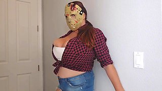 Naughty sister teases brother with forbidden sensual boner