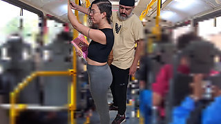 Slutty Student Gets Cumshot in the Bus