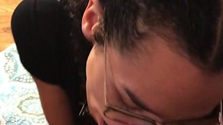 Latina firecracker delivers a spicy oral thrill with explosive finish