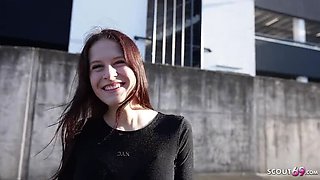 German Scout Picks Up Skinny Redhead Teen Peach Delina for First Casting Fuck - Hardcore 4K Sex